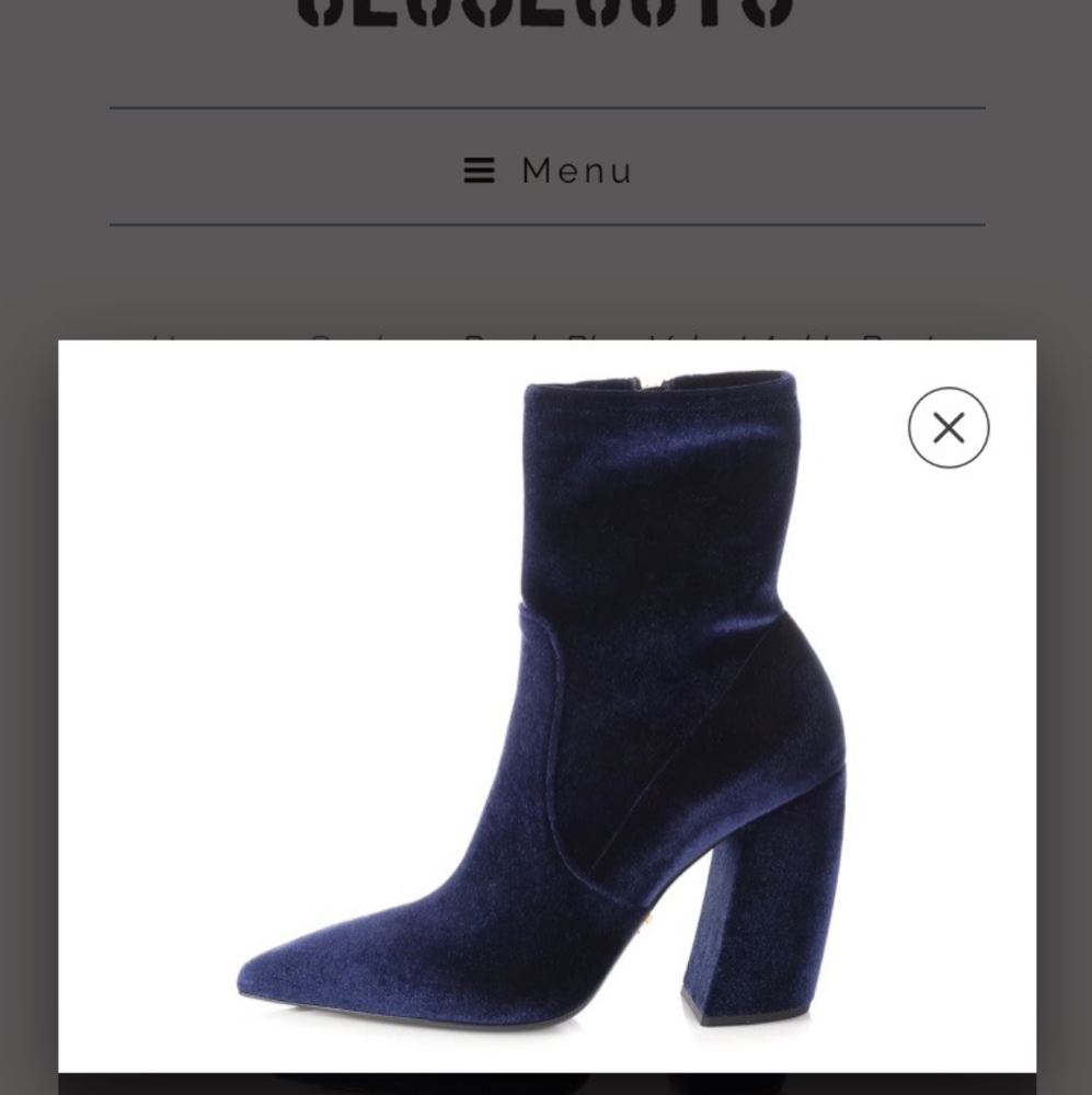 Prada Velvet Ankle booties